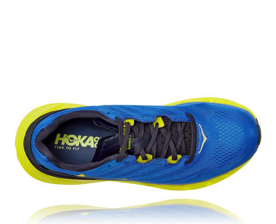 Chaussure Running Hoka One One Elevon 2 Homme - Bleu/Vert - PRQ-539176